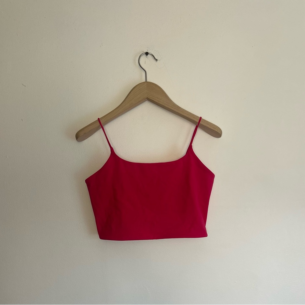 Garage Crop Top Bundle (2) Pink Camisole S + White Los Angeles Tank M